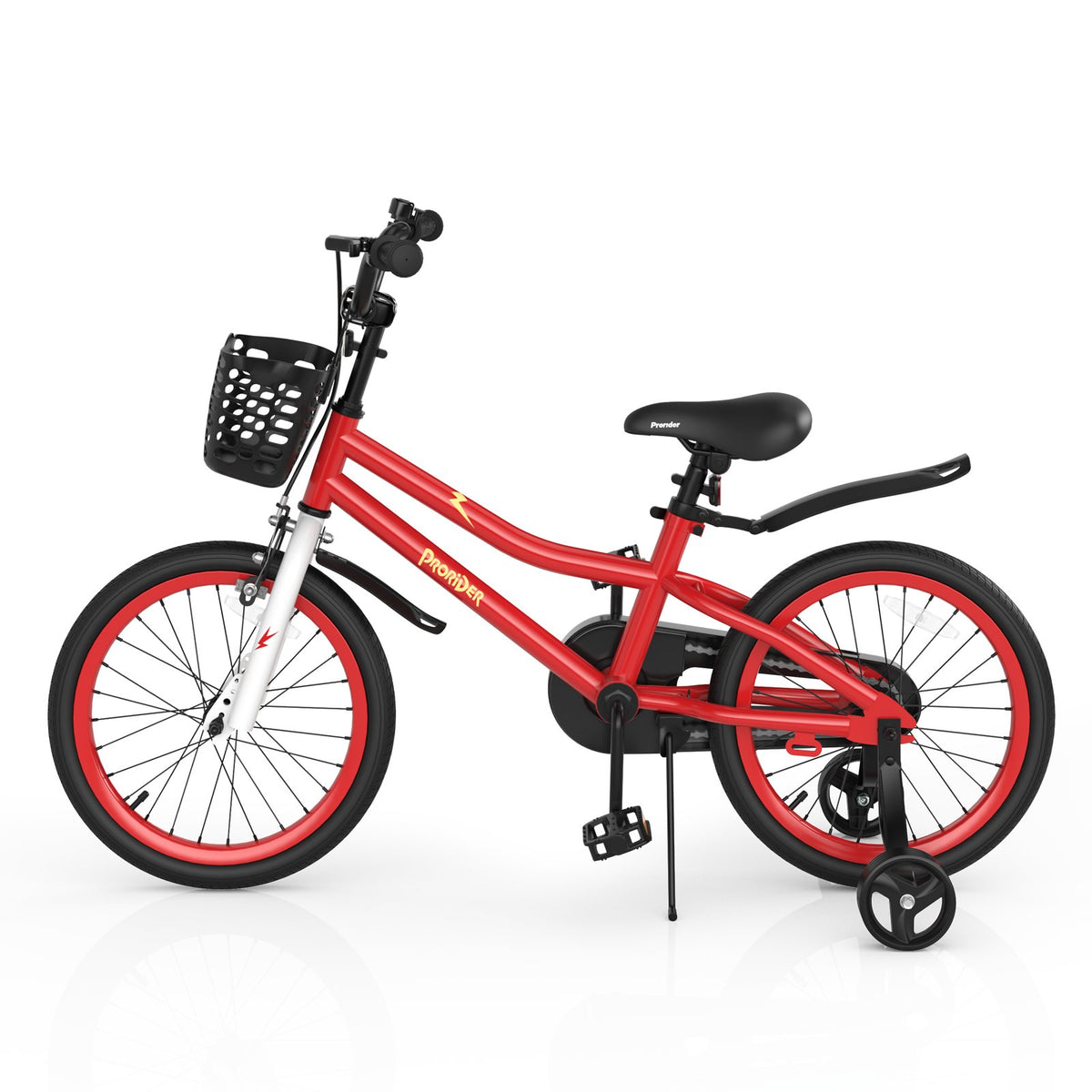 18 Feet Kids Bike with Removable Training Wheels-Red view 4