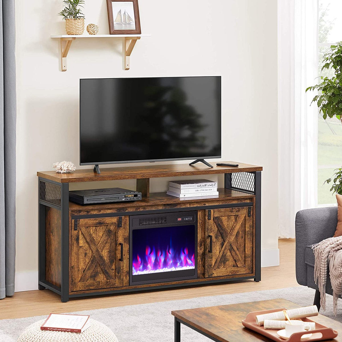 18 Inch Electric Fireplace Insert Fireplace Heater with Overheat Protection view 2