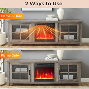 18 Inch Electric Fireplace Insert Fireplace Heater with Overheat Protection view 9