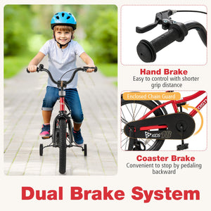 18 Inch Kids Bike Adjustable Bicycle with Reflectors and Bell for 4-8 Years Old view 5