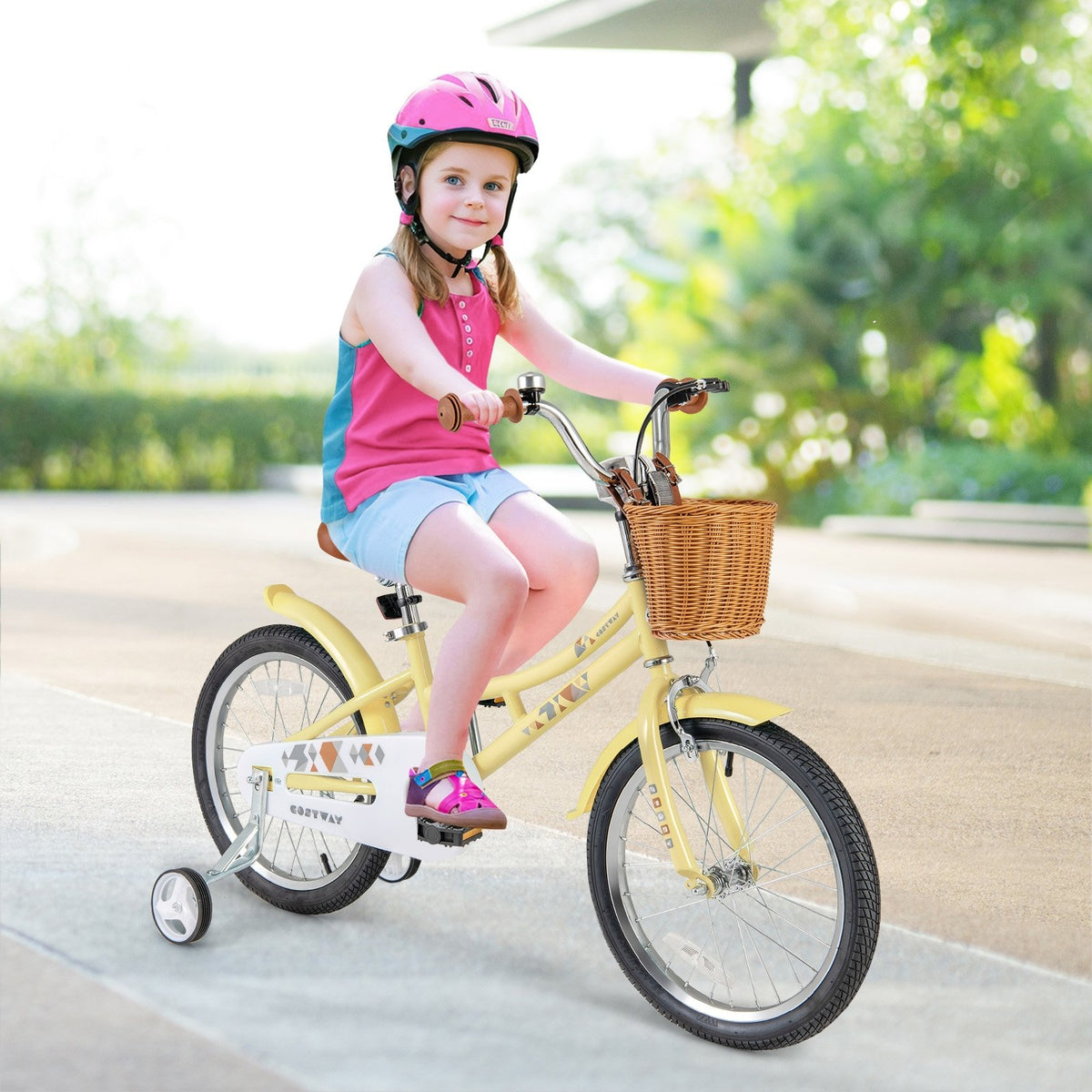 18 Inch Kids Bike Adjustable Bicycle with Reflectors and Bell for Children 4-8 Years Old-18 inches view 2