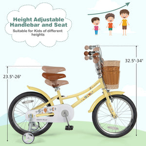 18 Inch Kids Bike Adjustable Bicycle with Reflectors and Bell for Children 4-8 Years Old-18 inches view 5
