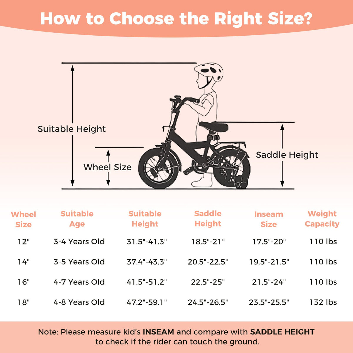 18 Inch Kids Bike Adjustable for 3-8 Years Old Children Pink - Stars & Moon view 4