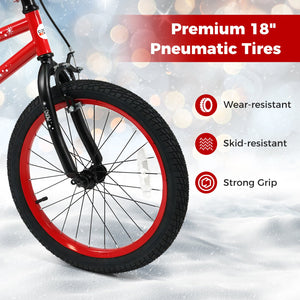 18 Inch Kids Bike Adjustable with Christmas Music & Flag for Aged 4-8 Years Old view 6