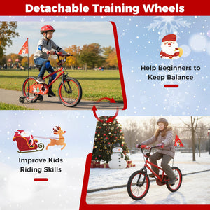 18 Inch Kids Bike Adjustable with Christmas Music & Flag for Aged 4-8 Years Old view 8