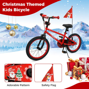 18 Inch Kids Bike Adjustable with Christmas Music & Flag for Aged 4-8 Years Old view 9