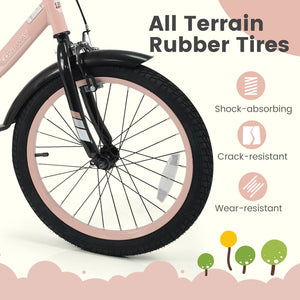 12/14/16/18 Inch Kids Bike Adjustable with Removable Training Wheels Pink for 3-8 Years Old-18 inches view 8
