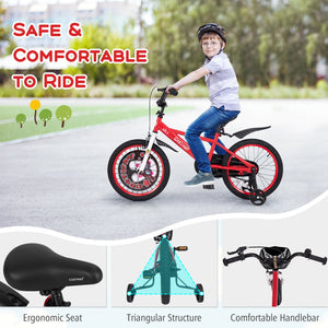 18 Inch Kids Bike Adjustable with Storage Basket and Double Brake for 4-8 Years Old-18 inches view 5