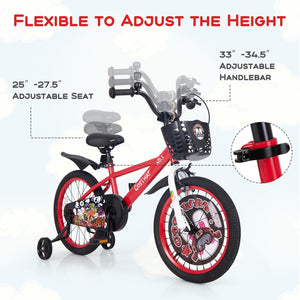 18 Inch Kids Bike Adjustable with Storage Basket and Double Brake for 4-8 Years Old-18 inches view 8