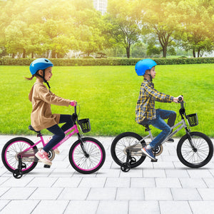 18 Inch Kids Bike Adjustable with Transparent Chain Cover for 4-8 Years Old view 3