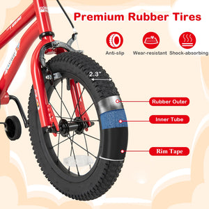 18-Inch Kids Bike Ages 3-8 with Handbrake and Coaster Brake and Bell Ring-18 inches view 4