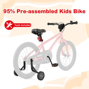 18-Inch Kids Bike Ages 3-8 with Handbrake and Coaster Brake and Bell Ring-18 inches view 8