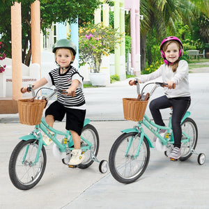 18 Inch Kids Bike Bicycle with Training Wheels and 2 Brake System Ages 4-8 Years Old-18 inches view 3
