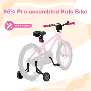 18 Inch Kids Bike for 4-8 Years Old Adjustable with Removable Training Wheels view 5