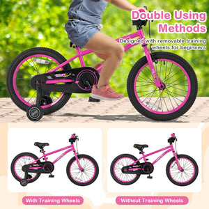 18 Inch Kids Bike for 4-8 Years Old Adjustable with Removable Training Wheels view 6