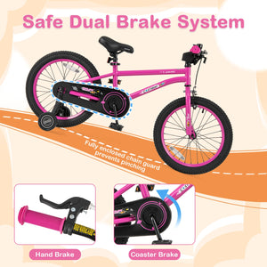 18 Inch Kids Bike for 4-8 Years Old Adjustable with Removable Training Wheels view 8