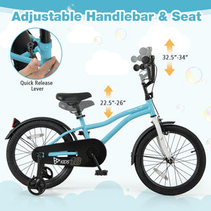 18-Inch Kids Bike for 4-8 Years Old Children Bicycle with Training Wheels view 6