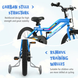 Patented 18 Inch Kids Bike LED Lighted Adjustable with Training Wheels for 4-8 Years Old Kids-18 inches view 8