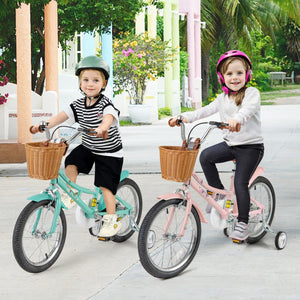 18 Inch Kids Bike Retro Bicycle with Adjustable Height and Basket for Ages 4-8 Years Old-18 inches view 3