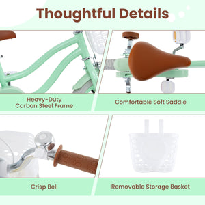 18 Inch Kids Bike with Adjustable Seat and Bell for Kids 3-8 Years Olds-18 inches view 8