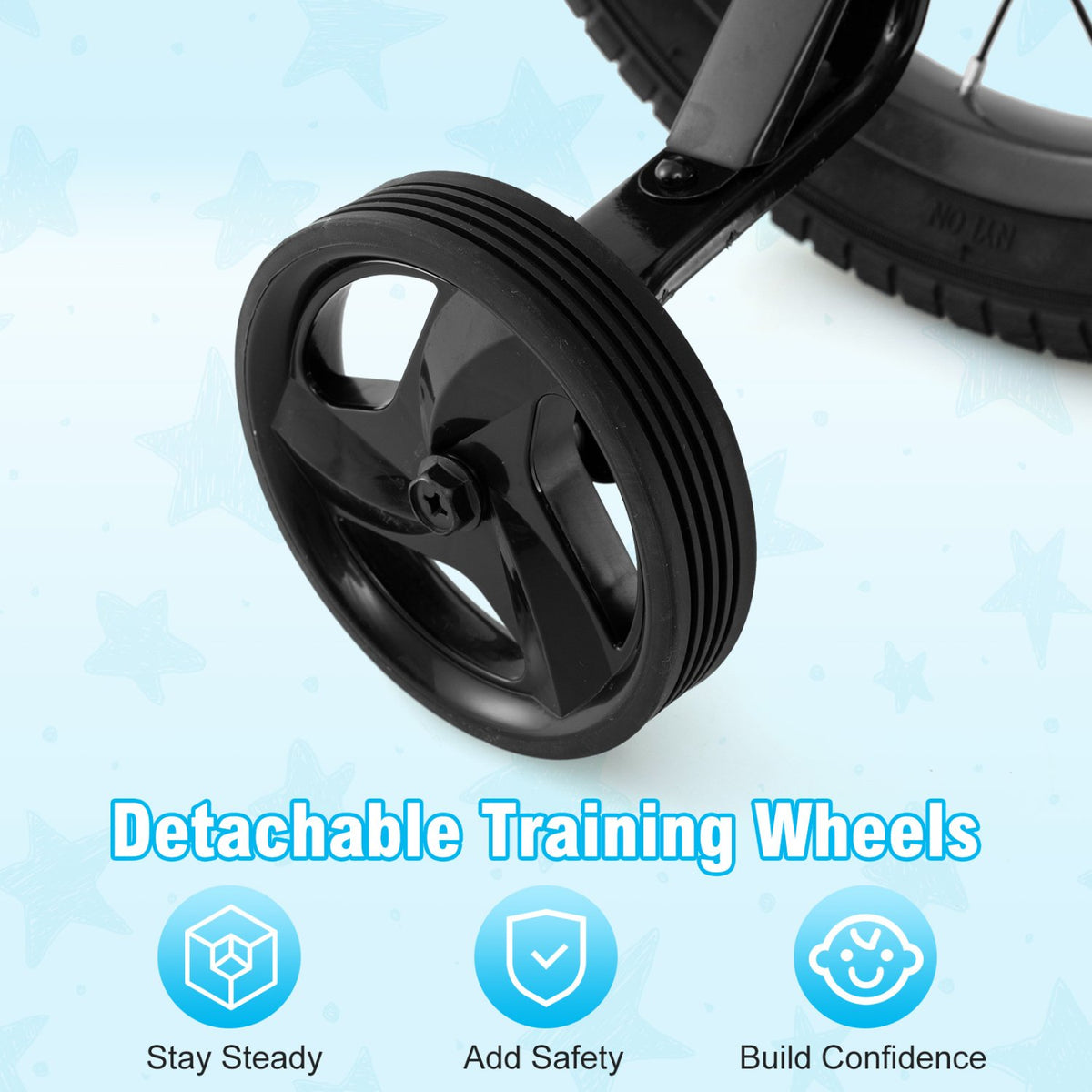 18 Inch Kids Bike with Basket and Training Wheels for Children Aged 4-8 Years Old view 7
