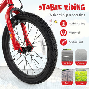 Patented 18 Inch Kids Bike with LED Lights Adjustable Carbon Steel Bicycle for 4-8 Years Old-18 inches view 7