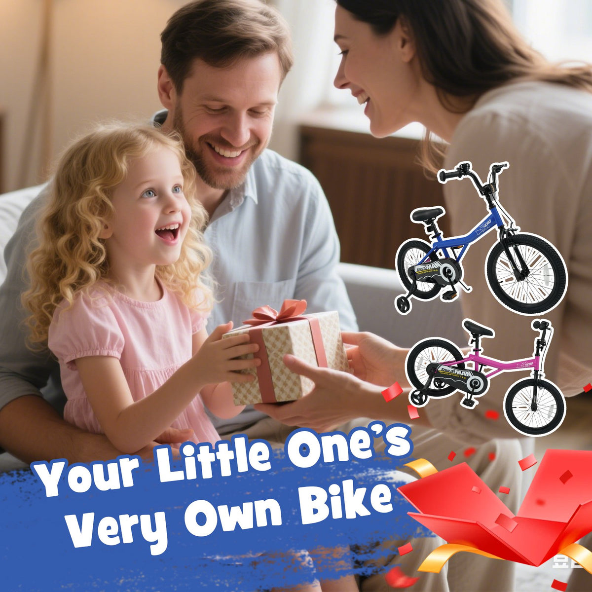 18-Inch Kids Bike with Removable Training Wheels Navy - Brave Hero view 9