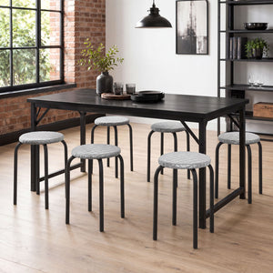 18 Inch Round Stackable Stools with Removable Washable Covers-Set of 6 view 2