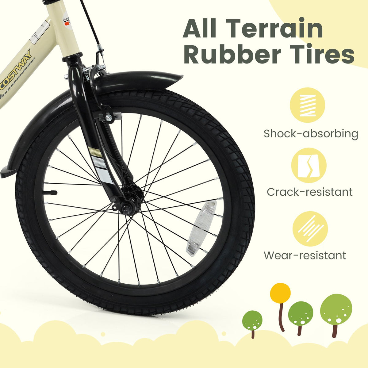 18 Inches Kids Bike Sport Bicycle with Removable Training Wheels view 5