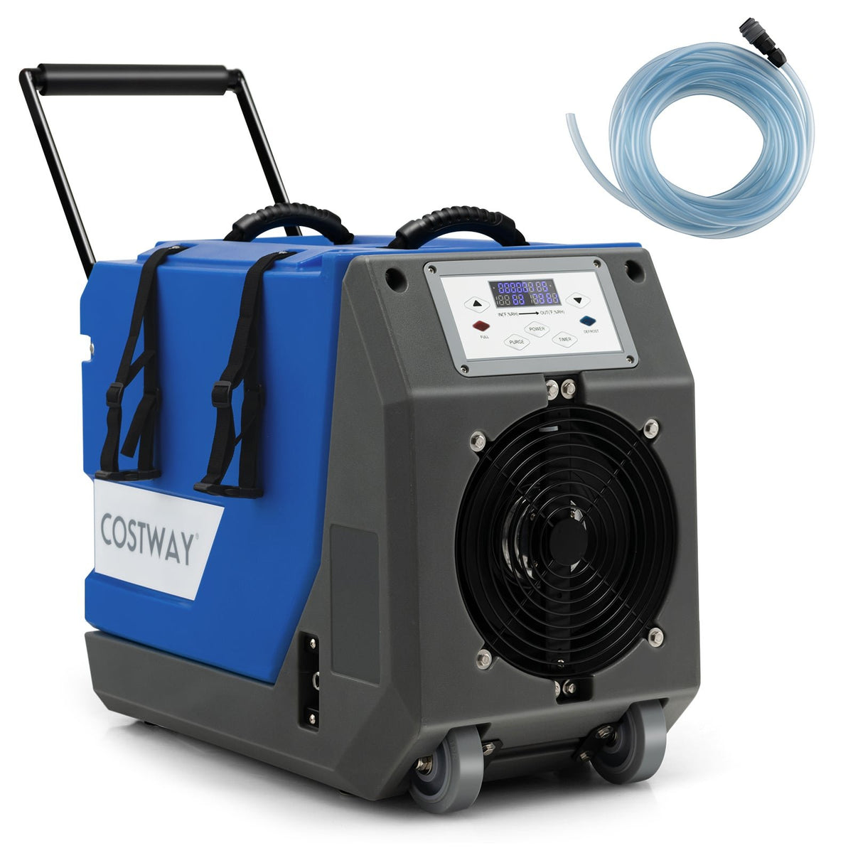 180 PPD Commercial Dehumidifier with Pump Drain Hose and Wheels-Blue view 3