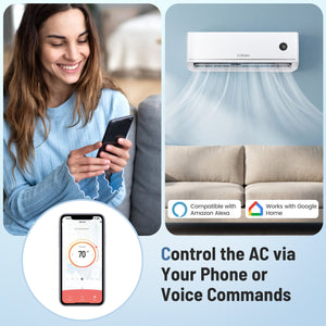 18000 BTU 18.1 SEER2 208/230V Mini Split Air Conditioner Works with Alexa view 5