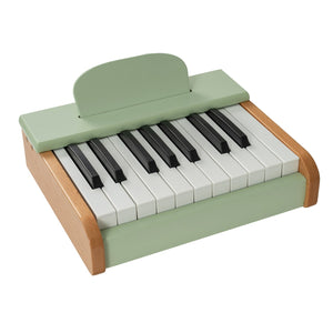 18 Keys Wooden Piano for Kids with Removable Music Stand-Green
