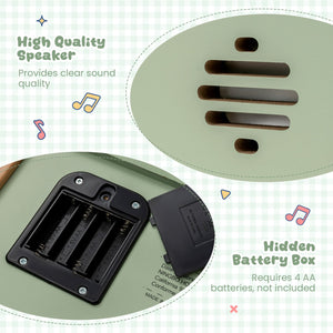 18 Keys Wooden Piano for Kids with Removable Music Stand-Green view 6