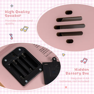 18 Keys Wooden Piano for Kids with Removable Music Stand-Pink view 6