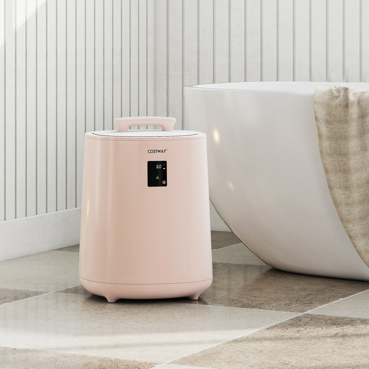 18L Large Towel Warmer with LED Display and Auto Shut off-Pink view 3