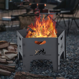 19 Inches Collapsible Portable Plug Fire Pit with Storage Bag view 5