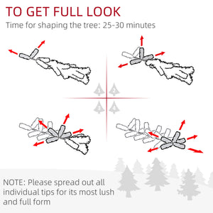 6FT Artificial Snow Dipped Christmas Tree Xmas Pencil Tree Holiday Home Indoor Decoration with Foldable – view 5