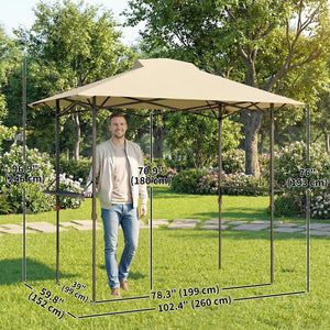 5 x 8.5 ft Pop Up Grill Gazebo with 2 Shelves, UPF 50+ Outdoor Instant Canopy Portable Shelter with Carry – view 9