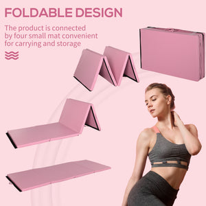 Soozier 4'x10'x2" Folding Gymnastics Tumbling Mat, Exercise Mat with Carrying Handles for Yoga, MMA, Martial Arts