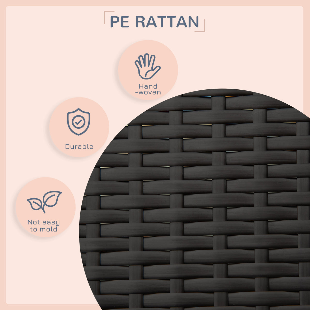 Rattan Dog House with Canopy, Wicker Dog Bed with Water-Resistant Cushion, for Small and Medium Breeds Blue