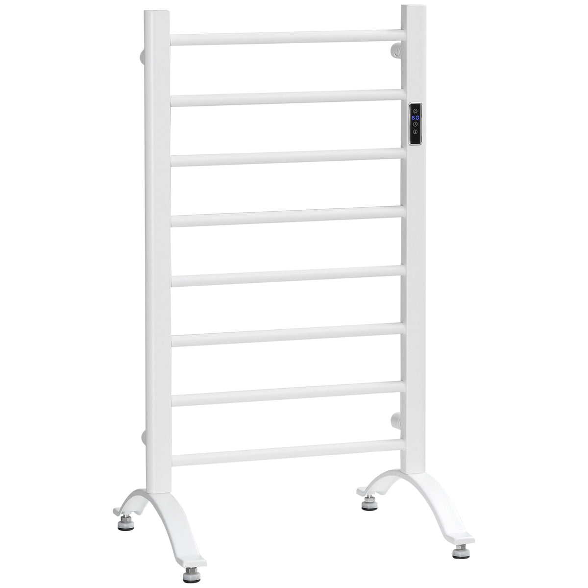 8-Bar Heated Towel Warmer Rack with Built-in Timer and LED Indicators – view 8
