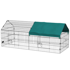 73" Small Animal Cage with Roof, Indoor/Outdoor Use,  for Chicken, Rabbits, Chinchillas