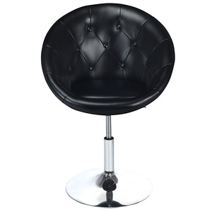 1 Piece Adjustable Modern Swivel Round Tufted-Black view 7