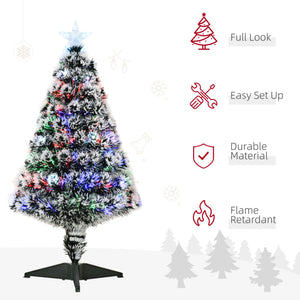 3ft Pre-Lit LED Optical Fiber Christmas Tree w/ Stand