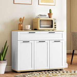 Sideboard Buffet Cabinet, Modern 40" Coffee Bar Cabinet with Wide Drawer, 3 Doors and 2 Adjustable Shelves – view 14