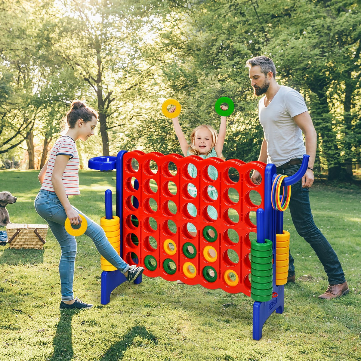2.5 Feet 4-to-Score Giant Game Set-Blue view 2