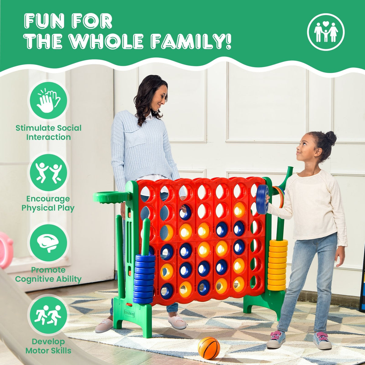 2.5ft 4-to-Score Giant Game Set-Green view 3