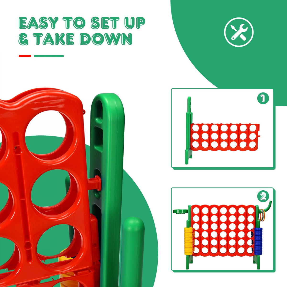 2.5ft 4-to-Score Giant Game Set-Green view 5