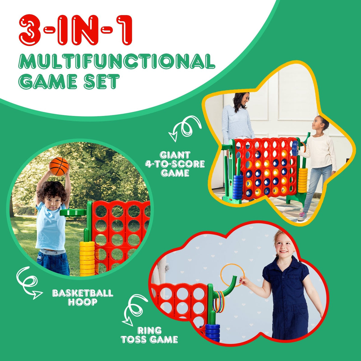 2.5ft 4-to-Score Giant Game Set-Green view 7