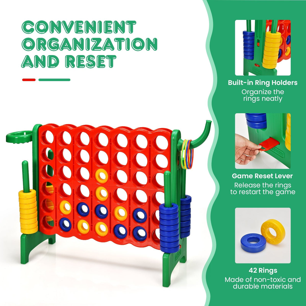 2.5ft 4-to-Score Giant Game Set-Green view 8